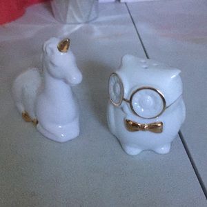 Unicorn and owl containers to put salt